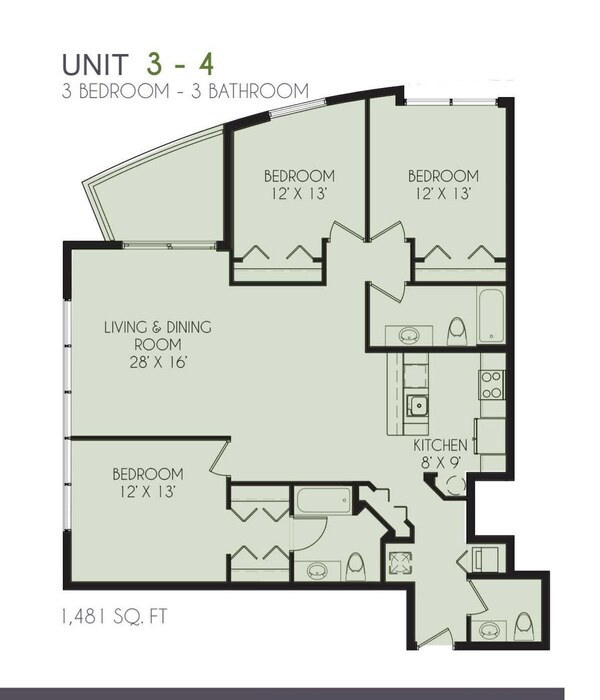 Unit 3-4 Floor Plan